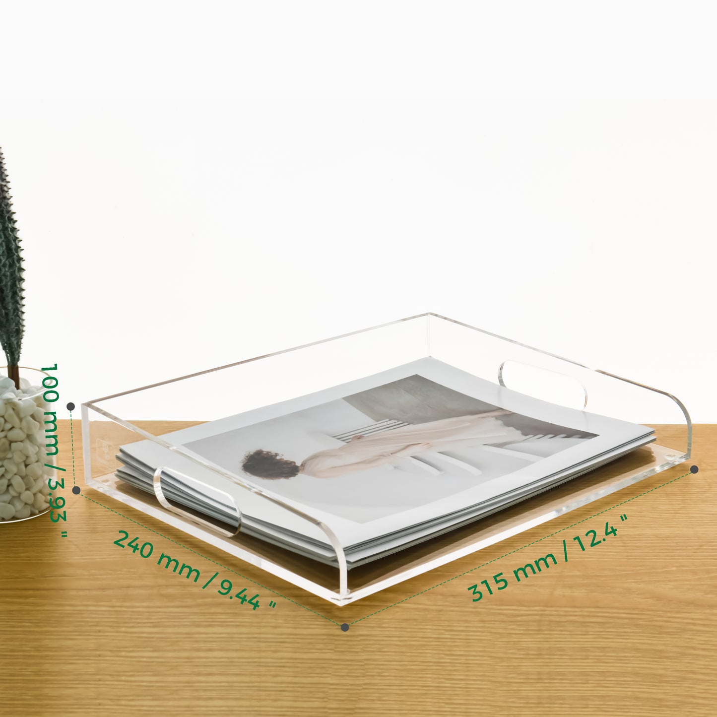 AIMOLLY acrylic file rack small bookshelf desktop transparent A4 file folder information rack storage receipt rack express single rack storage test paper sorting rack file box multi-layer.(Model AML-026/027)