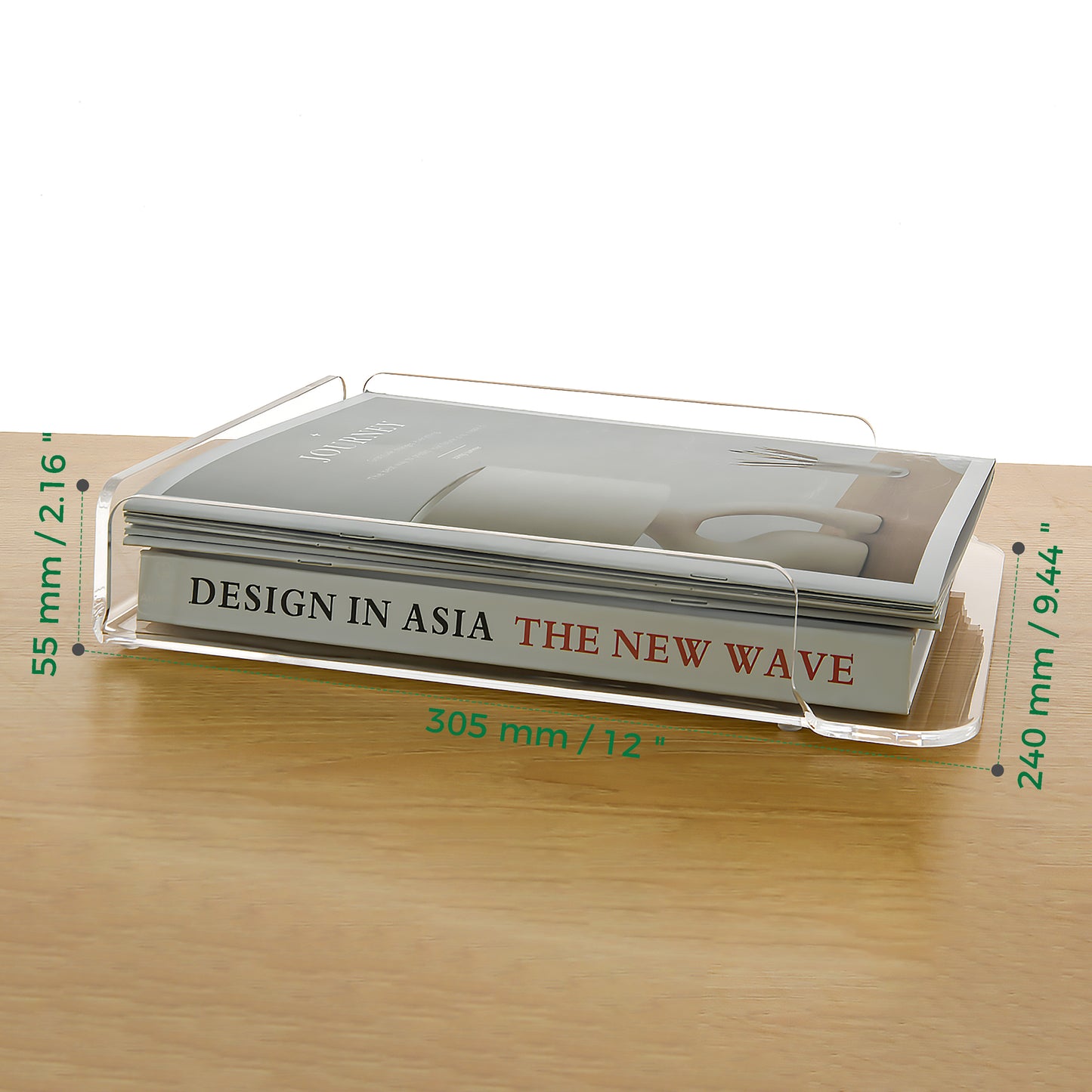 AIMOLLY Acrylic File Rack Small Bookshelf Desktop Transparent A4 Folder Information Rack Storage Document Rack Express Single Rack Storage Test Paper Sorting Rack File Box.(Model AML-049)