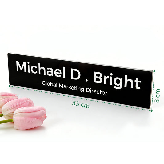 Clear Acrylic Name Plate Sign Holder for Office Door or Desk