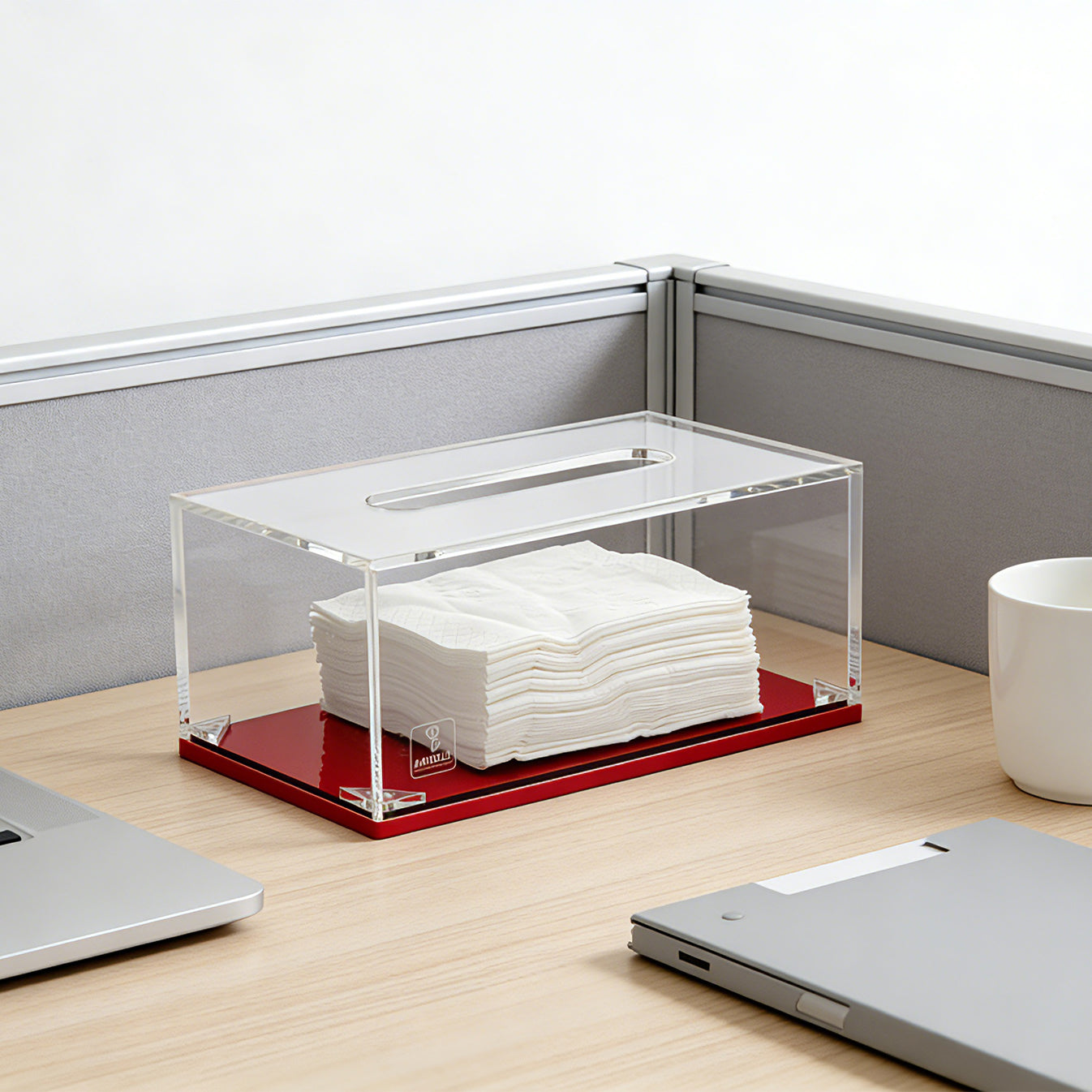 AIMOLLY Clear Acrylic Tissue Box for Office & Home Desktop Storage(AML-HO25-0005)