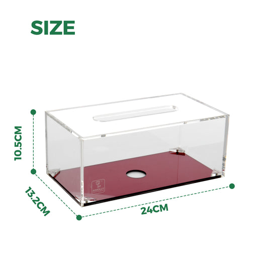 AIMOLLY Clear Acrylic Tissue Box for Office & Home Desktop Storage(AML-HO25-0005)