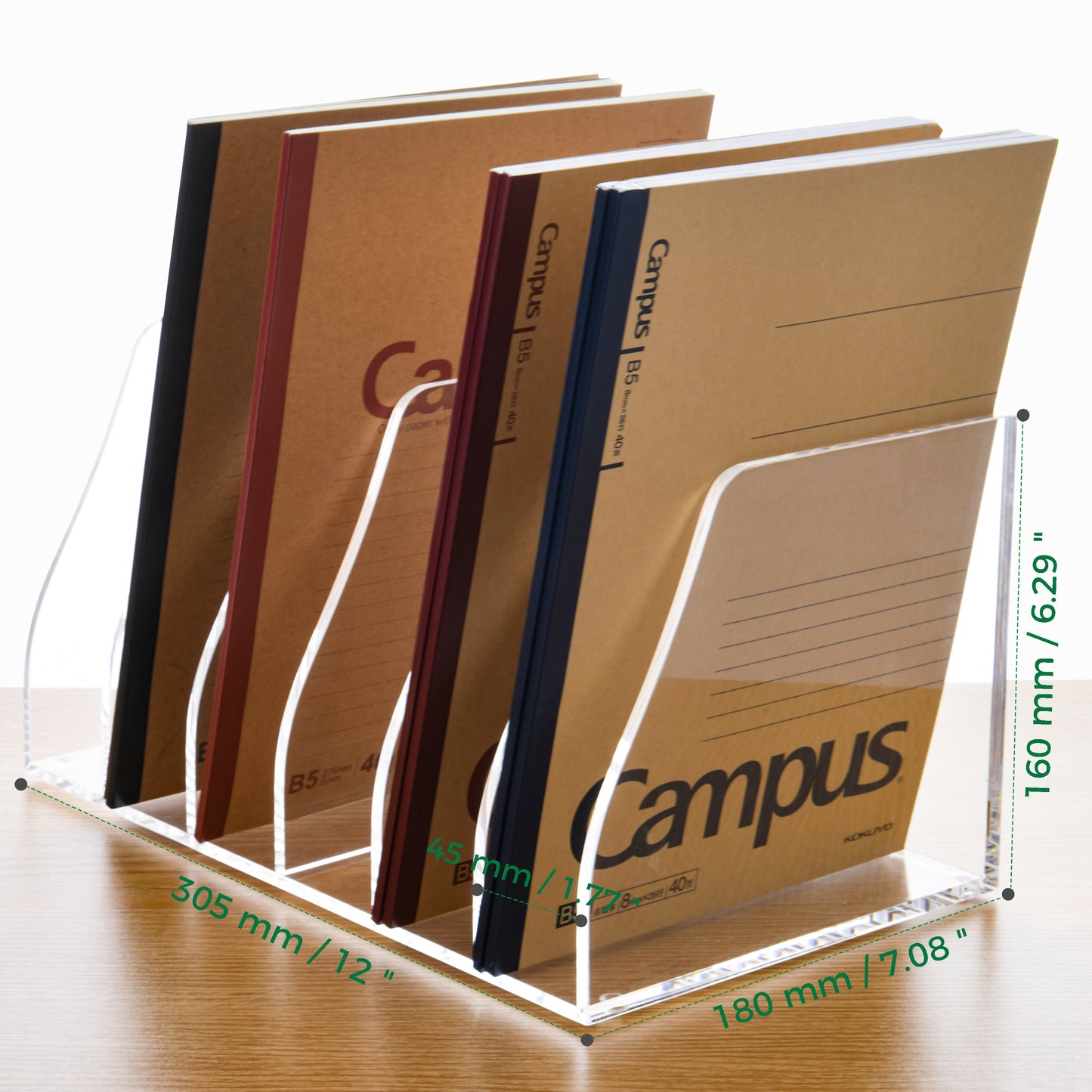 AIMOLLY classified file rack - 4 grid/6 grid vertical compartment desktop organizer, suitable for office and home, office desk, desk file storage rack ((Model AML-001/002)