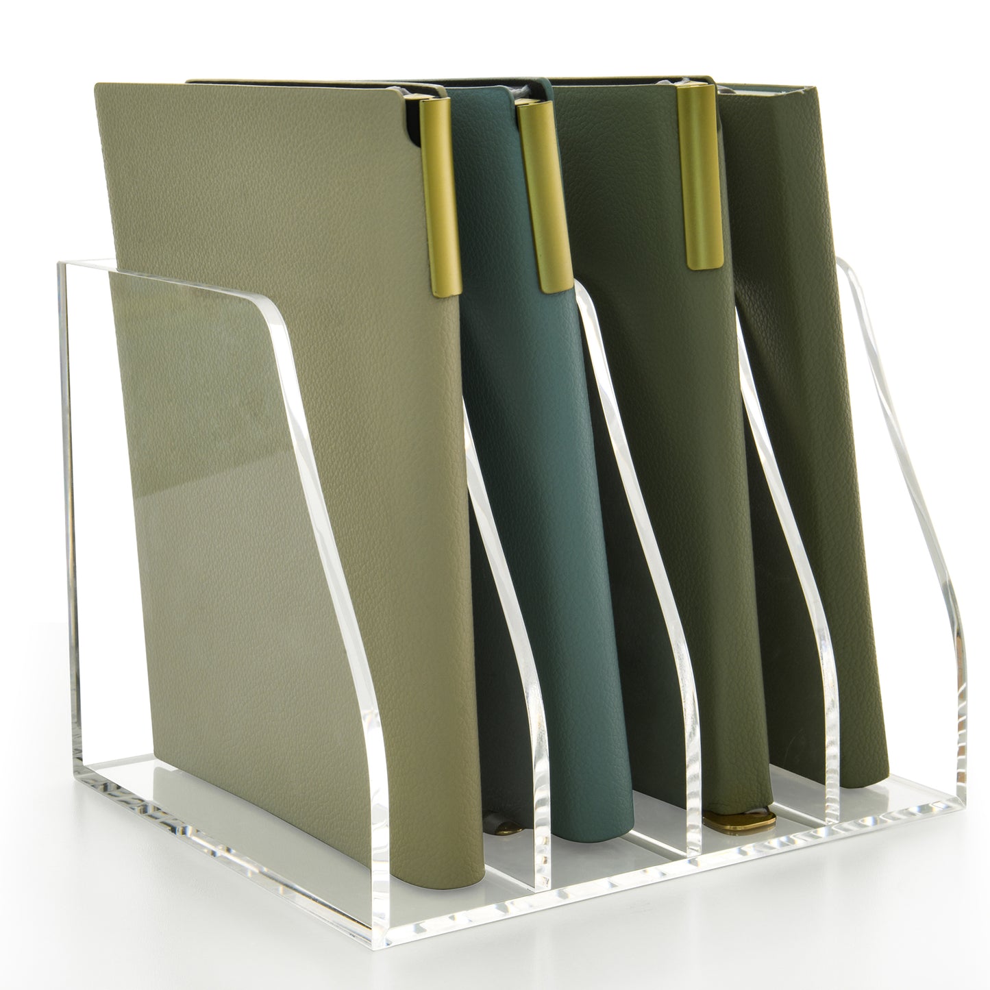 AIMOLLY classified file rack - 4 grid/6 grid vertical compartment desktop organizer, suitable for office and home, office desk, desk file storage rack ((Model AML-001/002)