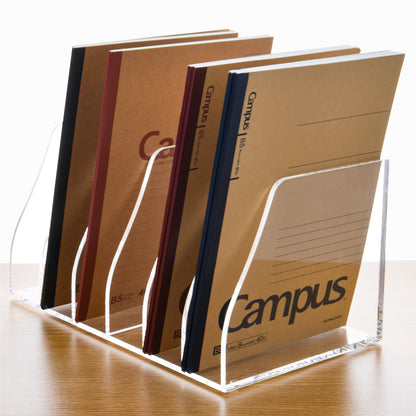 AIMOLLY classified file rack - 4 grid/6 grid vertical compartment desktop organizer, suitable for office and home, office desk, desk file storage rack ((Model AML-001/002)