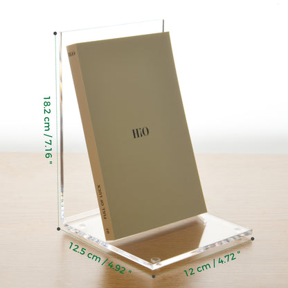 AIMOLLY transparent acrylic book display rack, book organizing rack, used for new book release, display of magazines, books,CDs, etc.(Model AML-009/010)