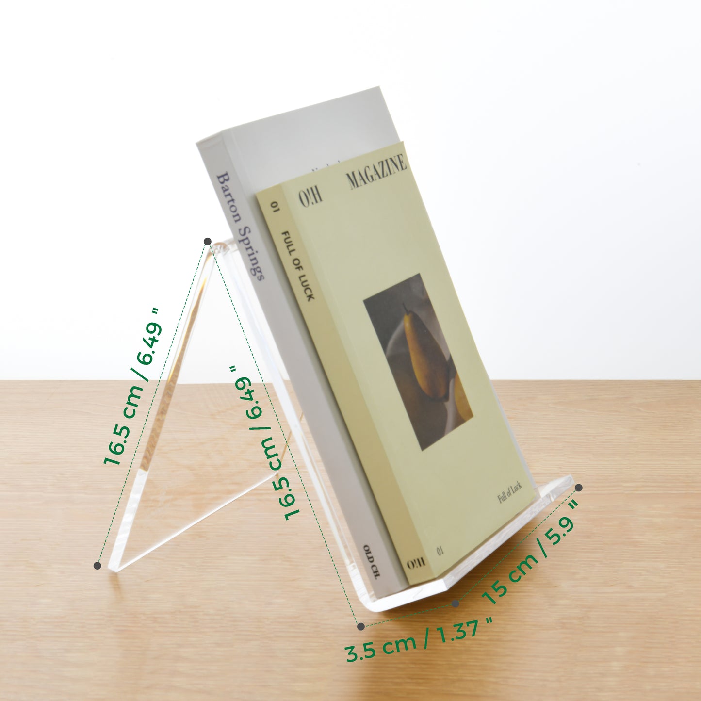 AIMOLLY transparent acrylic book display rack, book organizing rack, used for new book release, display of magazines, books,CDs, etc.(Model AML-011/012)