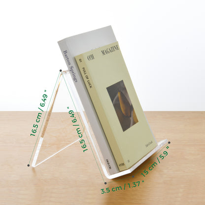 AIMOLLY transparent acrylic book display rack, book organizing rack, used for new book release, display of magazines, books,CDs, etc.(Model AML-011/012)