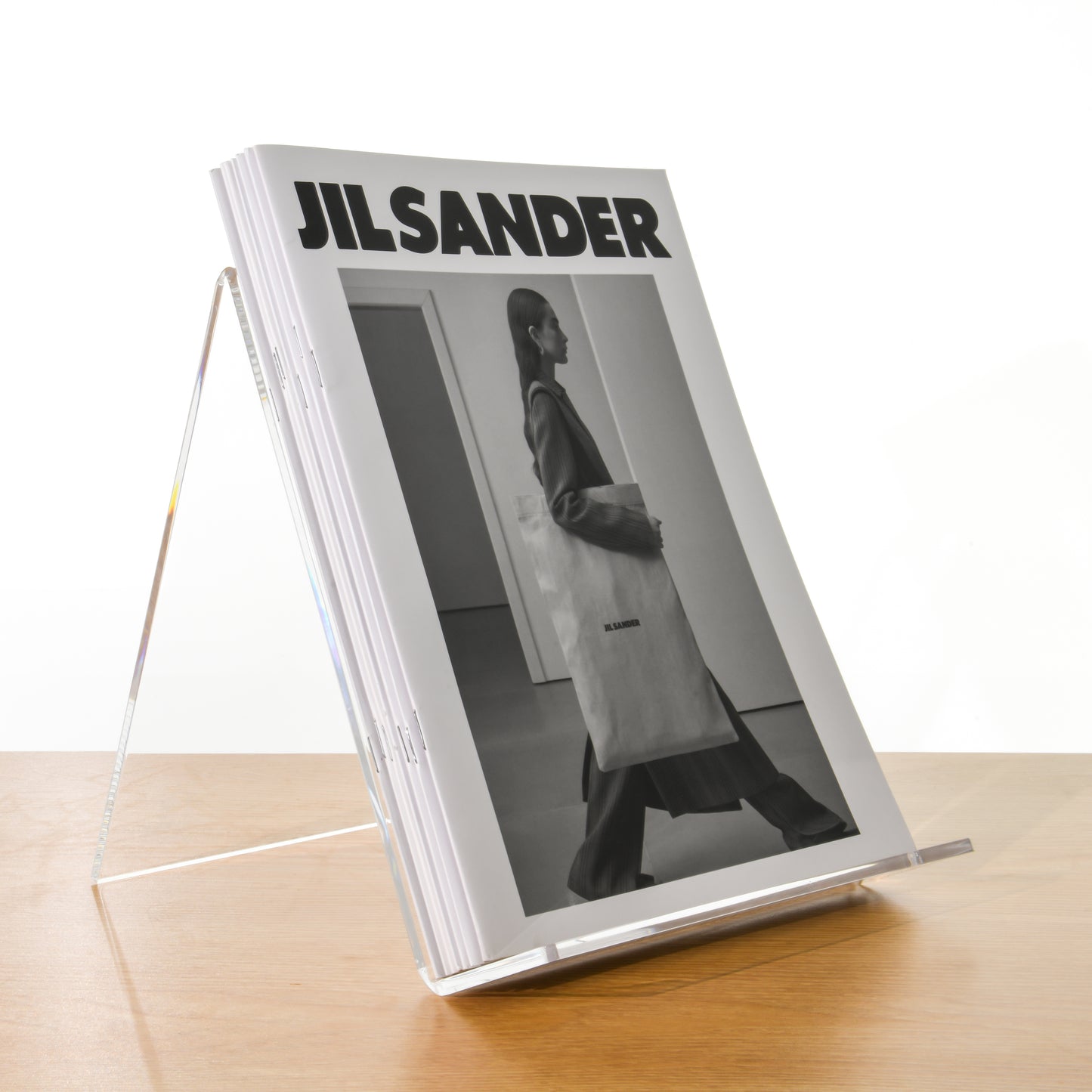 AIMOLLY transparent acrylic book display rack, book organizing rack, used for new book release, display of magazines, books,CDs, etc.(Model AML-011/012)