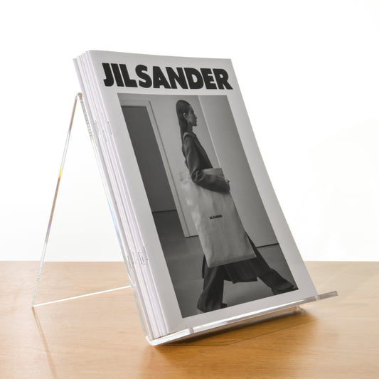 AIMOLLY transparent acrylic book display rack, book organizing rack, used for new book release, display of magazines, books,CDs, etc.(Model AML-011/012)
