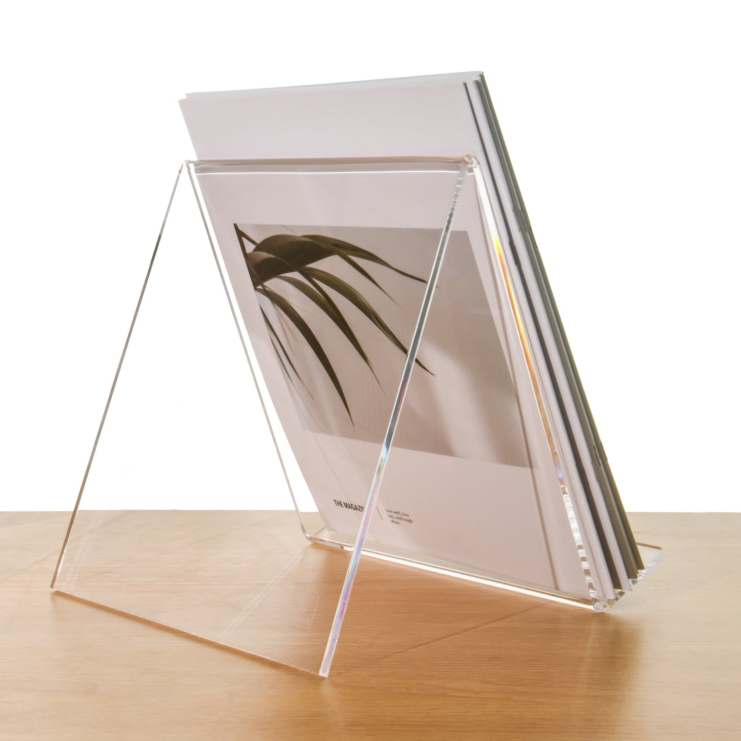 AIMOLLY transparent acrylic book display rack, book organizing rack, used for new book release, display of magazines, books,CDs, etc.(Model AML-011/012)