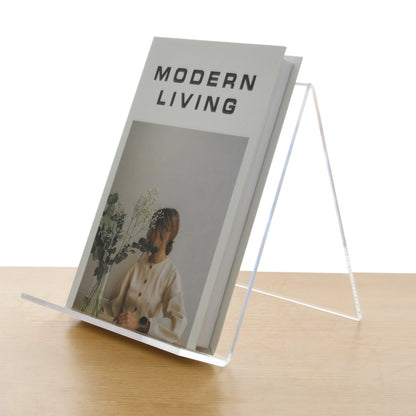 AIMOLLY transparent acrylic book display rack, book organizing rack, used for new book release, display of magazines, books,CDs, etc.(Model AML-011/012)