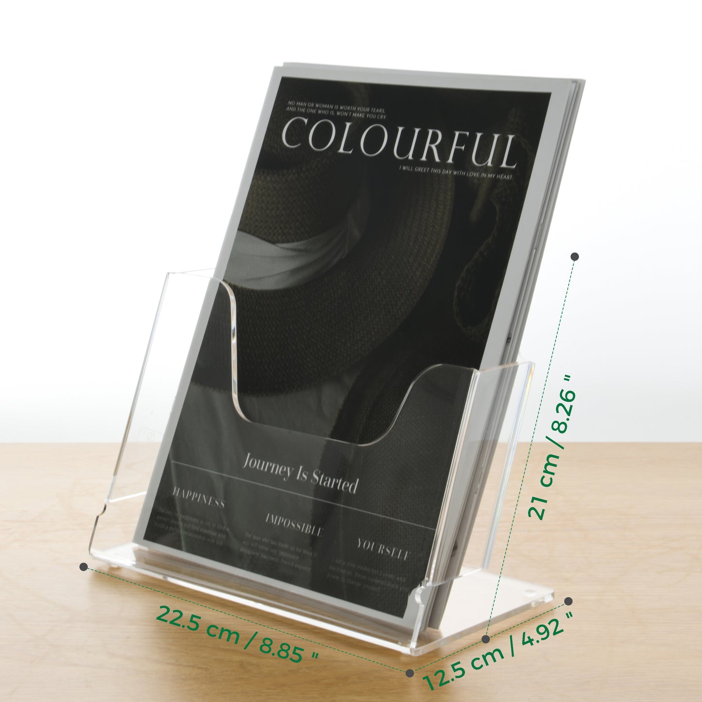 AIMOLLY information display rack A4 magazine rack transparent acrylic thickened shelf table reading folding rack office newspaper rack .(Model AML-013/014/015)