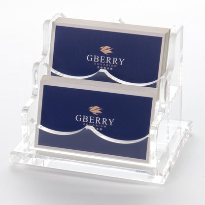 AIMOLLY acrylic business card box display stand transparent business card display stand business card box front desk multi-grid large-capacity card storage seat office exhibition organization box hotel door card storage simple.(Model AML-016/017)