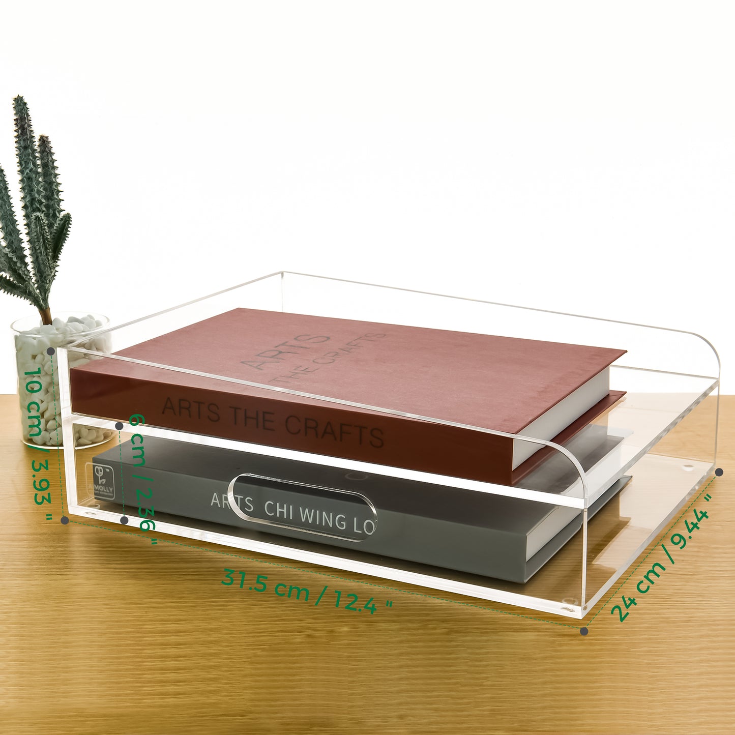 AIMOLLY acrylic file rack small bookshelf desktop transparent A4 file folder information rack storage receipt rack express single rack storage test paper sorting rack file box multi-layer.(Model AML-024/025)