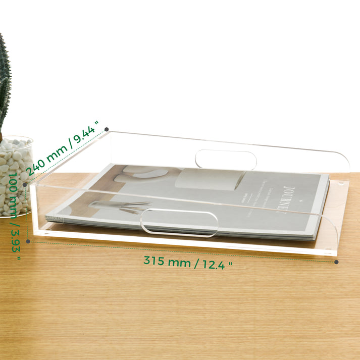 AIMOLLY acrylic file rack small bookshelf desktop transparent A4 file