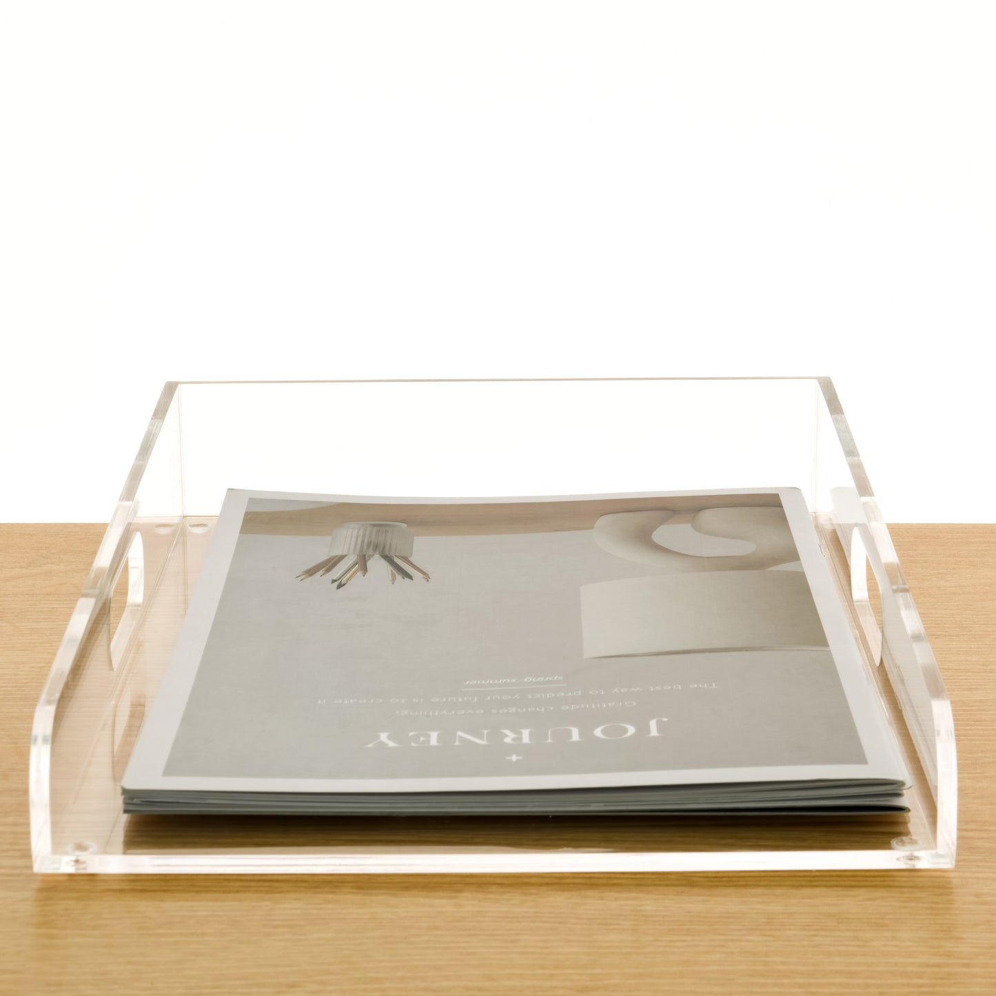 AIMOLLY acrylic file rack small bookshelf desktop transparent A4 file folder information rack storage receipt rack express single rack storage test paper sorting rack file box multi-layer.(Model AML-026/027)