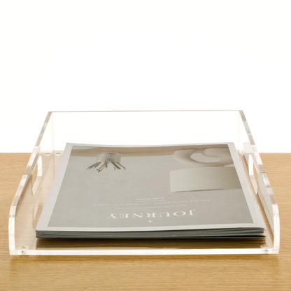 AIMOLLY acrylic file rack small bookshelf desktop transparent A4 file folder information rack storage receipt rack express single rack storage test paper sorting rack file box multi-layer.(Model AML-026/027)