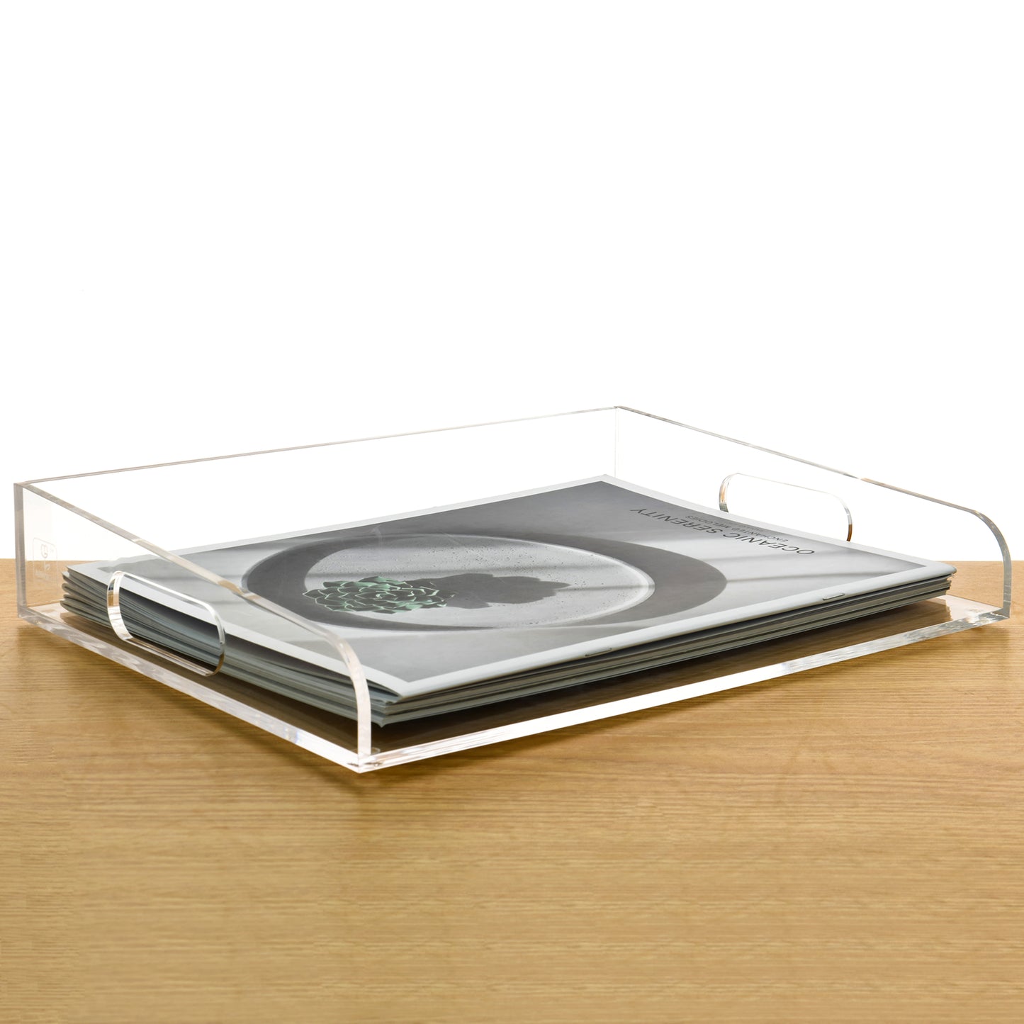 AIMOLLY acrylic file rack small bookshelf desktop transparent A4 file folder information rack storage receipt rack express single rack storage test paper sorting rack file box multi-layer.(Model AML-026/027)