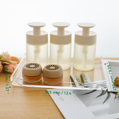 AIMOLLY's highly transparent and large-capacity boat-shaped acrylic storage tray is suitable for storage trays such as cosmetics, documents, stationery, and jewelry displays.(Model AML-028/029)