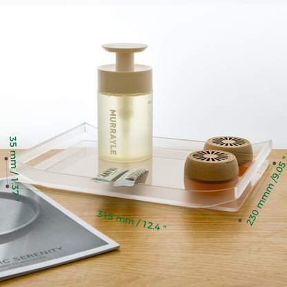 AIMOLLY's highly transparent and large-capacity boat-shaped acrylic storage tray is suitable for storage trays such as cosmetics, documents, stationery, and jewelry displays.(Model AML-028/029)