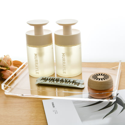 AIMOLLY's highly transparent and large-capacity boat-shaped acrylic storage tray is suitable for storage trays such as cosmetics, documents, stationery, and jewelry displays.(Model AML-028/029)