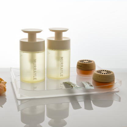 AIMOLLY's highly transparent and large-capacity boat-shaped acrylic storage tray is suitable for storage trays such as cosmetics, documents, stationery, and jewelry displays.(Model AML-028/029)