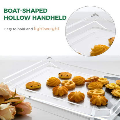 AIMOLLY A4 Horizontal Storage Tray - Sandblasted Transparent Organizer with Non-Slip Feet for Bathroom Vanity, Closet, or Office Desk (Model: AML-HO25-0011-0012)