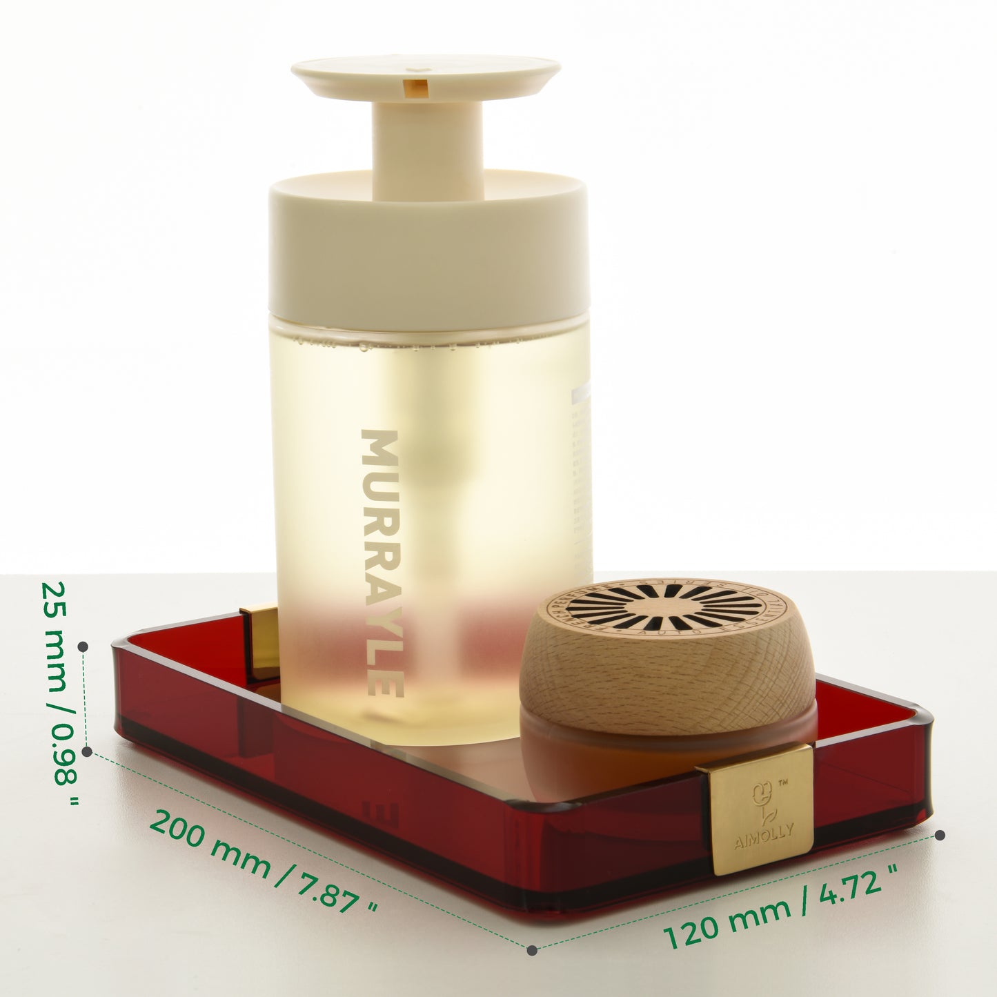 AIMOLLY acrylic storage tray washstand cup holder is suitable for storage trays for cosmetics, stationery, jewelry display, etc.(Model AML-030/031)