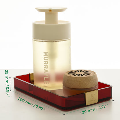 AIMOLLY acrylic storage tray washstand cup holder is suitable for storage trays for cosmetics, stationery, jewelry display, etc.(Model AML-030/031)