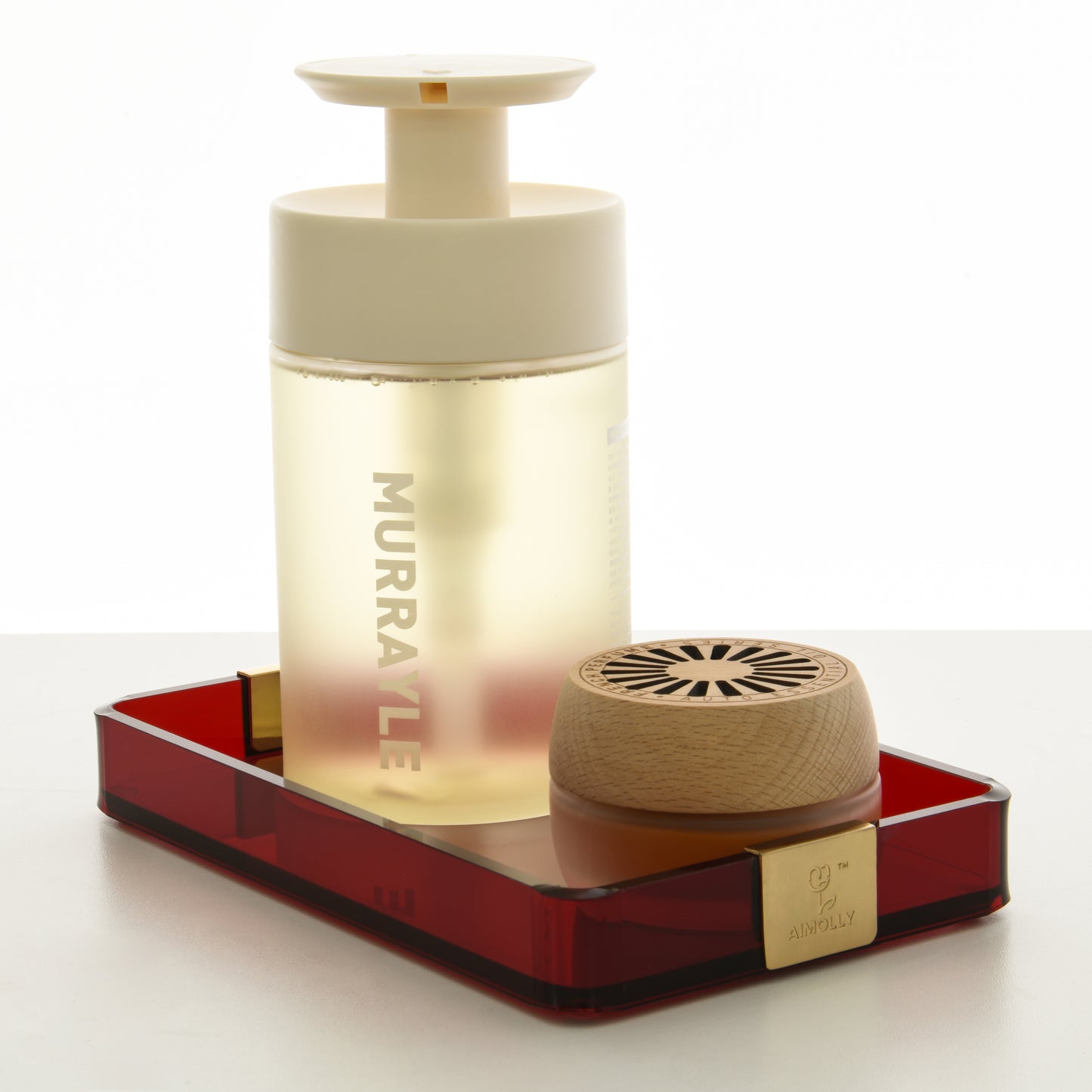 AIMOLLY acrylic storage tray washstand cup holder is suitable for storage trays for cosmetics, stationery, jewelry display, etc.(Model AML-030/031)