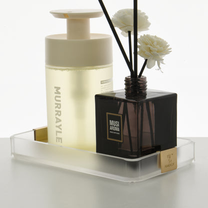 AIMOLLY acrylic storage tray washstand cup holder is suitable for storage trays for cosmetics, stationery, jewelry display, etc.(Model AML-030/031)