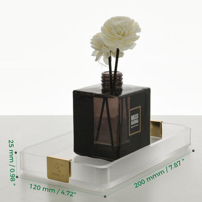 AIMOLLY acrylic storage tray washstand cup holder is suitable for storage trays for cosmetics, stationery, jewelry display, etc.(Model AML-030/031)