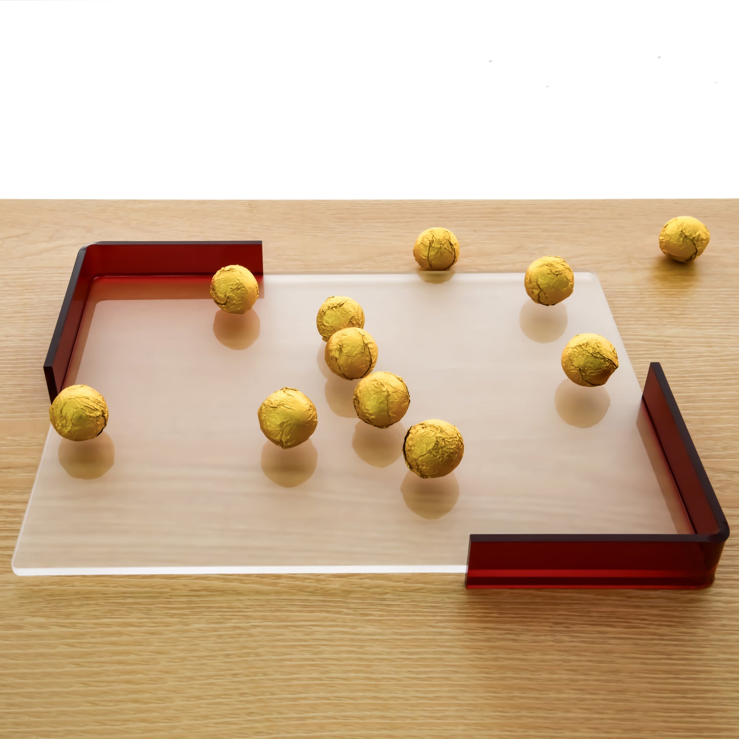 AIMOLLY Acrylic large-capacity storage tray hotel sink cup holder is suitable for storage trays such as cosmetics, documents, stationery, and jewelry displays.(Model AML-034)