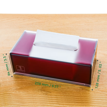 AIMOLLY frosted acrylic semi-permeable tissue box tissue box facial tissue multifunctional facial tissue storage box.(Model AML-036/037)