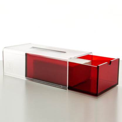 AIMOLLY frosted acrylic semi-permeable tissue box tissue box facial tissue multifunctional facial tissue storage box.(Model AML-036/037)