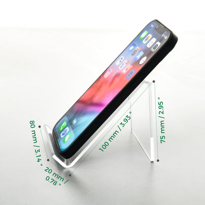 AIMOLLY Highly transparent acrylic desktop mobile phone holder acrylic mobile phone holder display bracket high back mobile phone holder.(Model AML-038/039/040)