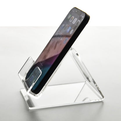 AIMOLLY Highly transparent acrylic desktop mobile phone holder acrylic mobile phone holder display bracket high back mobile phone holder.(Model AML-038/039/040)