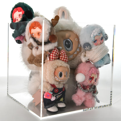AIMOLLY highly transparent acrylic figurines, clay, dolls, figurines, building blocks, basketballs and other dust covers/storage boxes/display boxes.(Model AML-047/048)