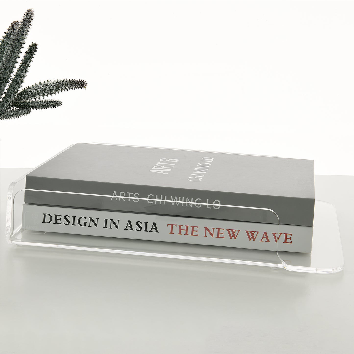 AIMOLLY Acrylic File Rack Small Bookshelf Desktop Transparent A4 Folder Information Rack Storage Document Rack Express Single Rack Storage Test Paper Sorting Rack File Box.(Model AML-049)