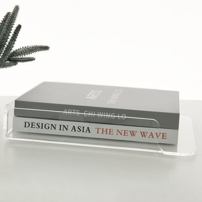 AIMOLLY Acrylic File Rack Small Bookshelf Desktop Transparent A4 Folder Information Rack Storage Document Rack Express Single Rack Storage Test Paper Sorting Rack File Box.(Model AML-049)