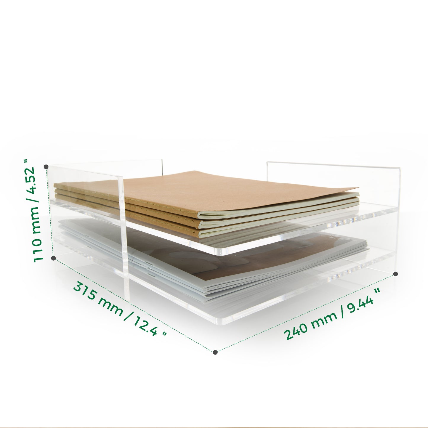 AIMOLLY acrylic file rack small bookshelf desktop transparent A4 file folder information rack storage receipt rack express single rack storage test paper sorting rack file box multi-layer.(Model AML-050/051)