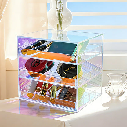Clear Acrylic Makeup Organizer Set