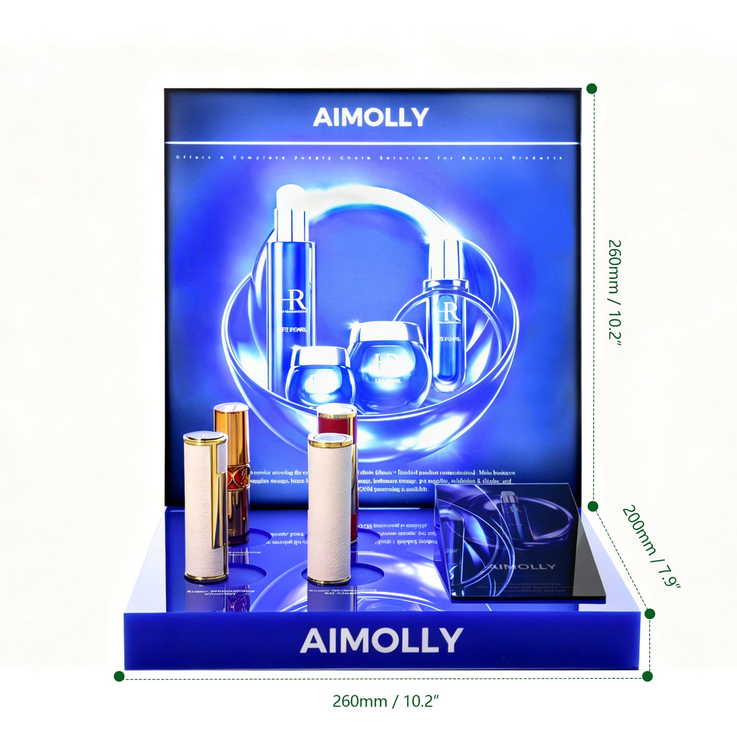 Clear Acrylic  5-HoleMakeup Display Box