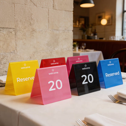 Acrylic Table Tent Cards | Durable & Waterproof