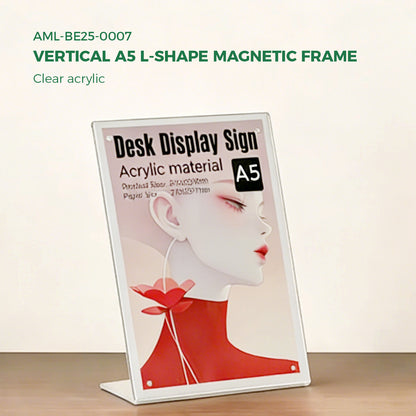 Clear Acrylic A5 Folded Magnetic Table Tent