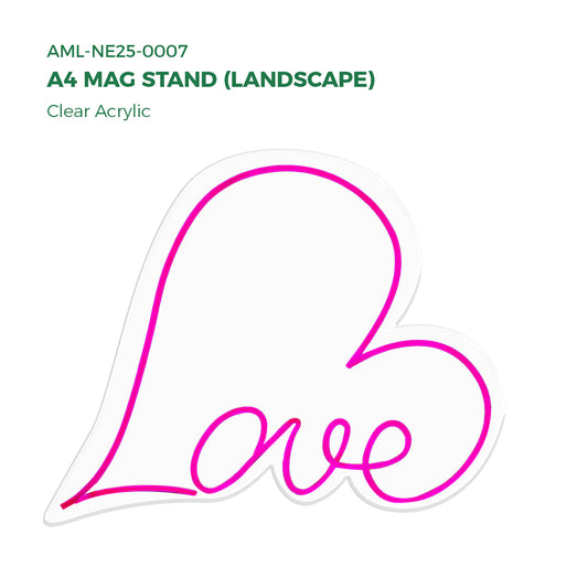 Clear Acrylic A4 Mag Stand (Landscape)