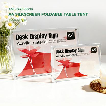 Clear Acrylic A4/A5 Magnetic Kickstand Tent