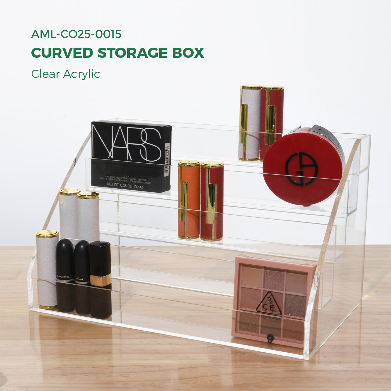 Clear Acrylic  Trapezoidal storage box