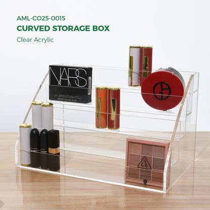 Clear Acrylic  Trapezoidal storage box
