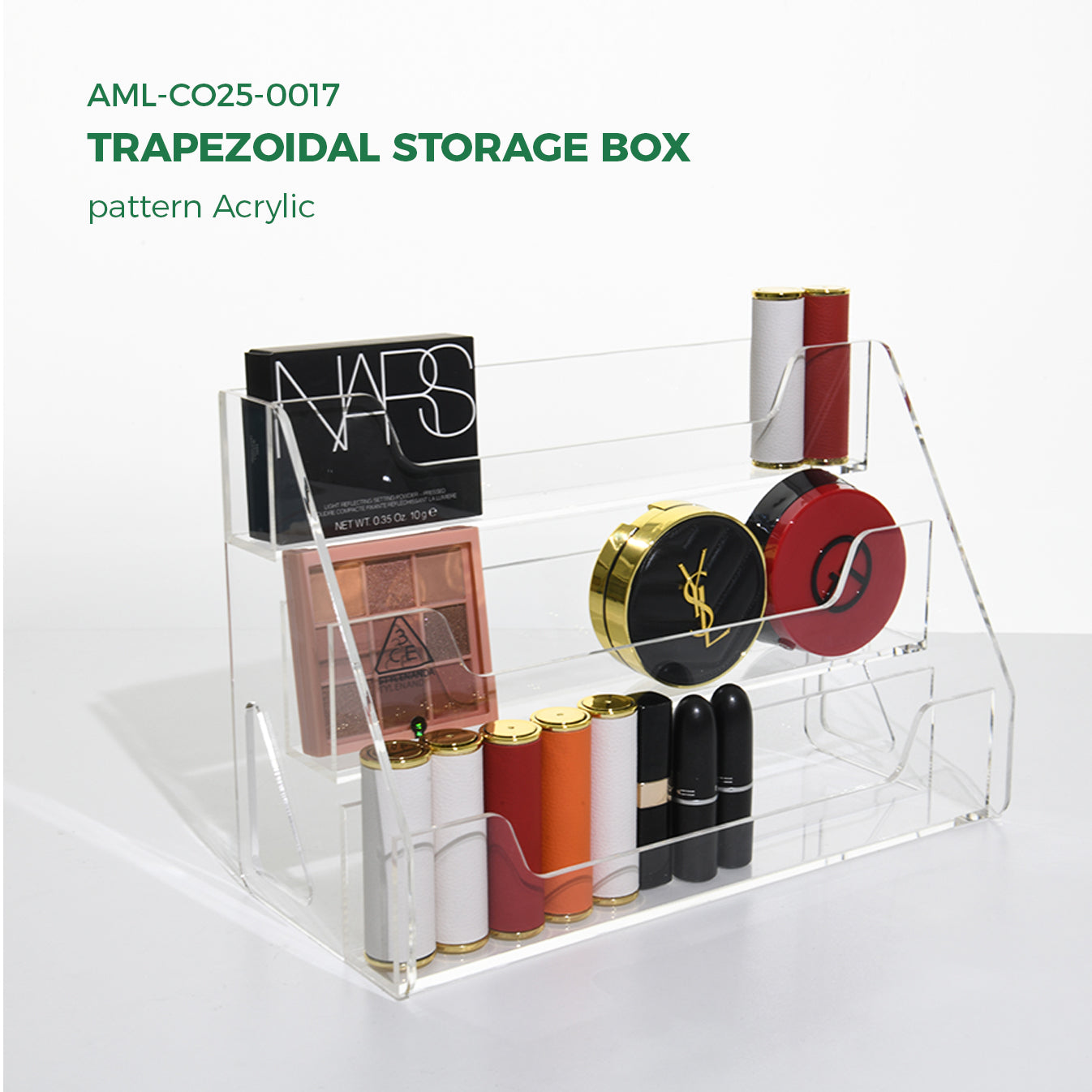 Clear Acrylic  Trapezoidal storage box